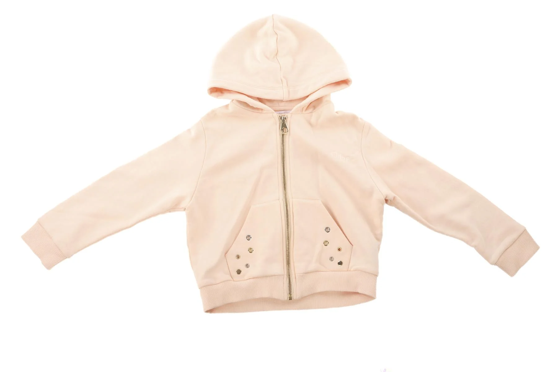 CHLOÉ PINK KIDS GIRLS HOODIE 6 YEARS - Image 2