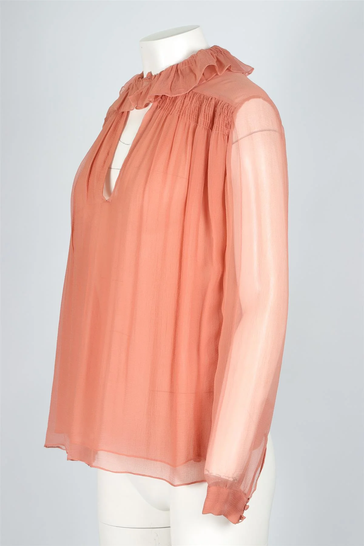 CHLOE PINK SILK TOP FR 36 UK 8 - Image 7