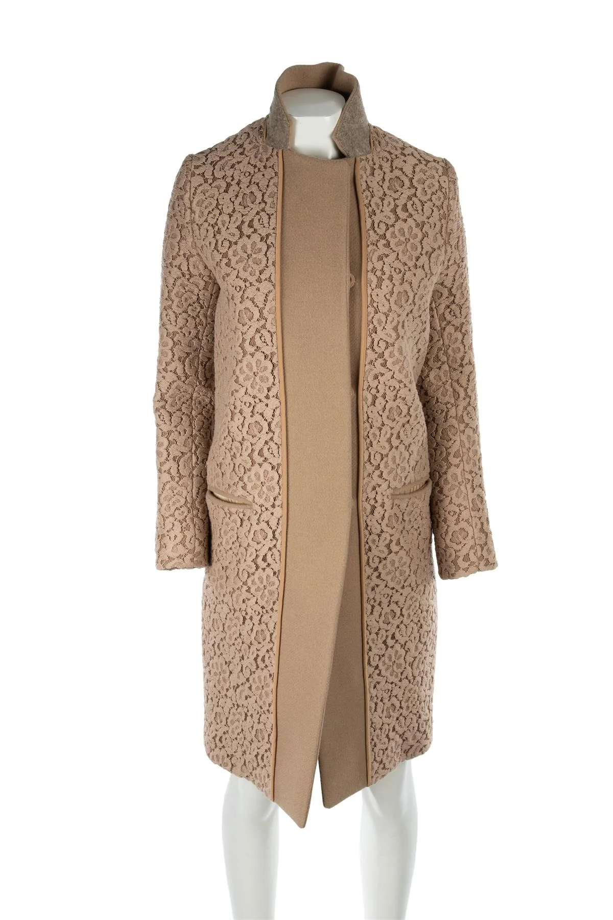 CHLOÉ PINK WOOL COAT FR 34 UK 6 - Image 2