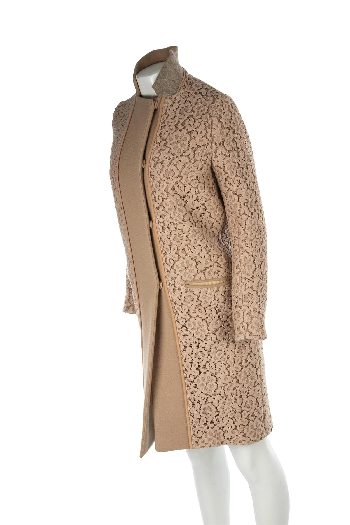 CHLOÉ PINK WOOL COAT FR 34 UK 6 - Image 3