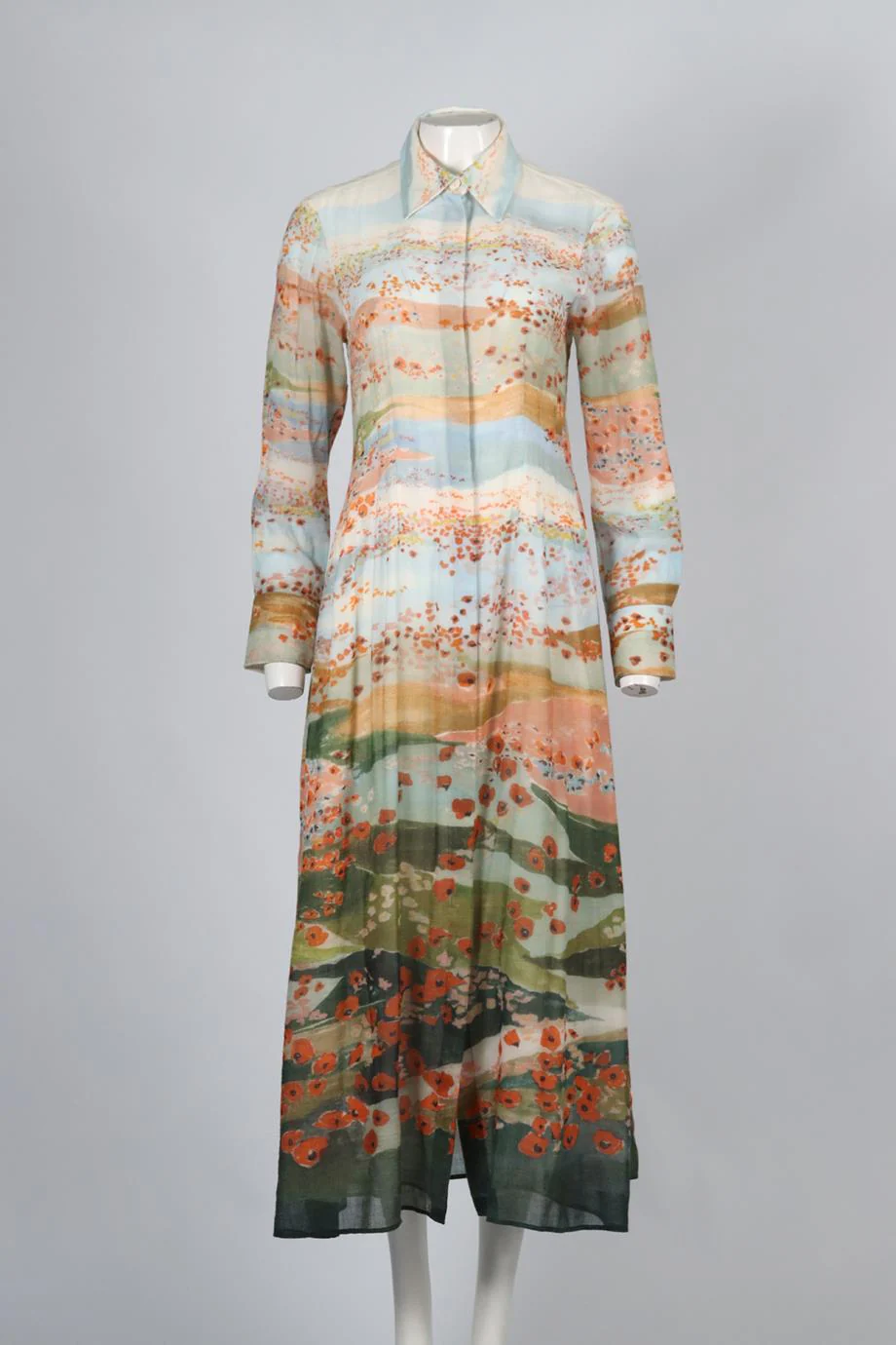 CHLOÉ PRINTED WOOL MAXI DRESS FR 38 UK 10 - Image 2