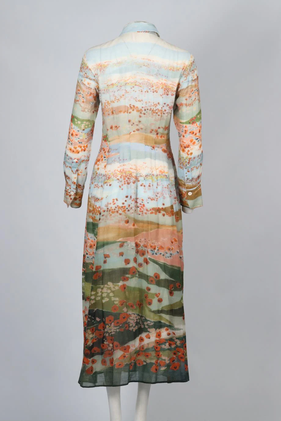 CHLOÉ PRINTED WOOL MAXI DRESS FR 38 UK 10 - Image 4