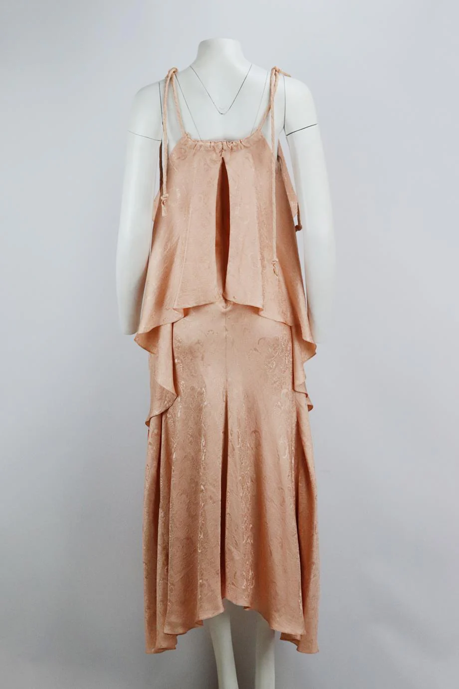 CHLOÉ RUFFLED SILK JACQUARD MAXI DRESS FR 36 UK 8 - Image 4
