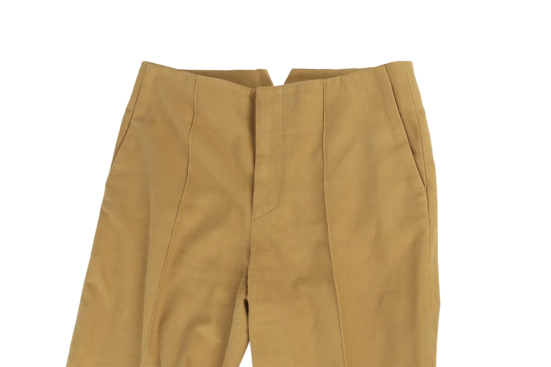 CHLOÉ TAN COTTON FLARED PANTS FR 36 UK 8 - Image 3