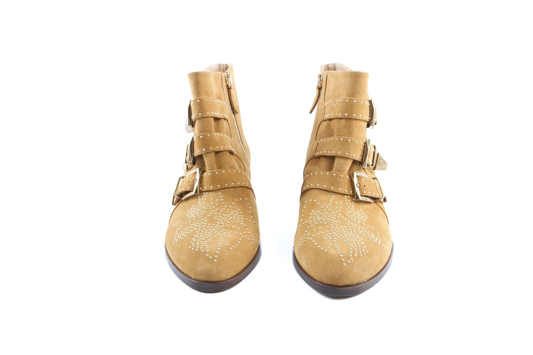 CHLOÉ TAN SUSAN SUEDE ANKLE BOOTS EU 40 UK 7 US 10 - Image 3