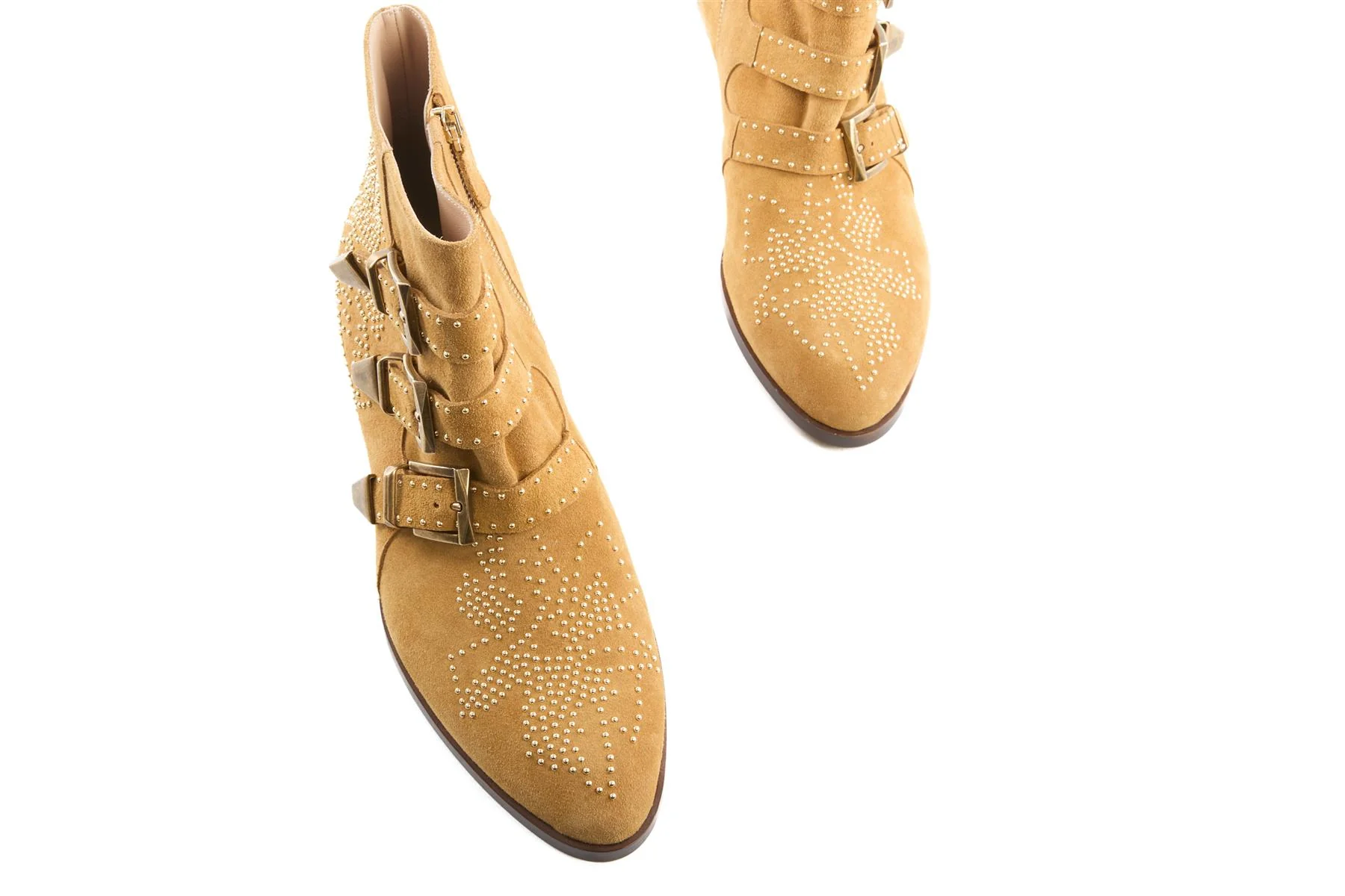 CHLOÉ TAN SUSAN SUEDE ANKLE BOOTS EU 40 UK 7 US 10 - Image 4