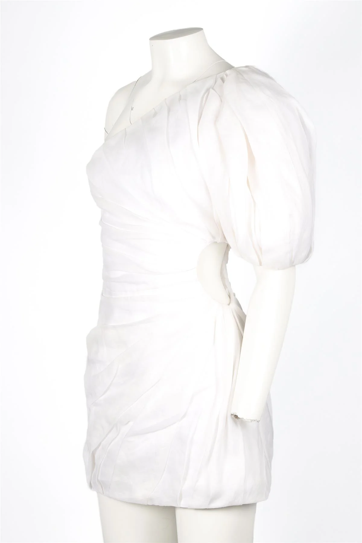 CHLOÉ WHITE RAMIE MINI DRESS FR 36 UK 8 - Image 4