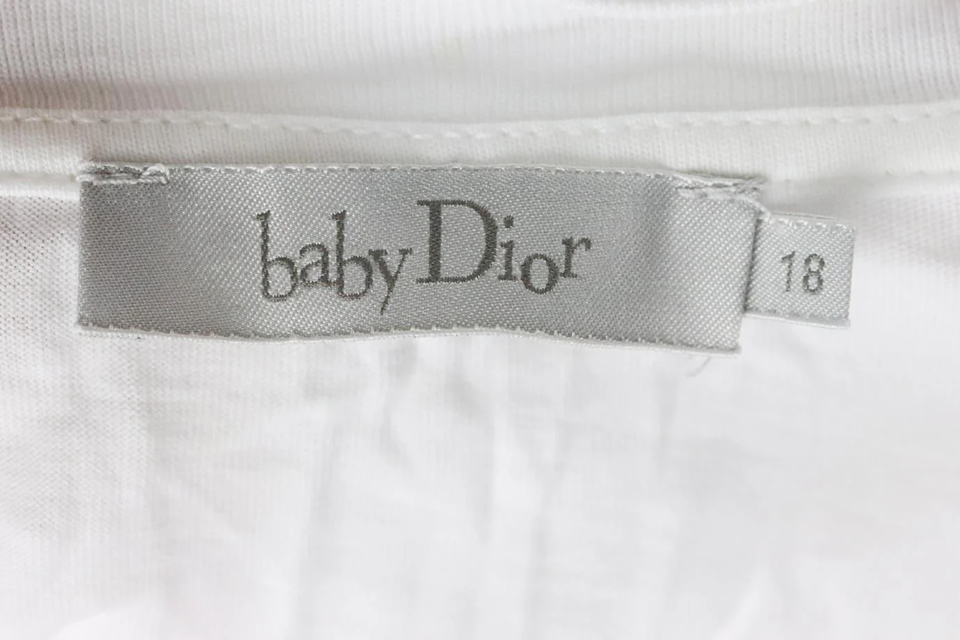 CHRISTIAN DIOR BABY GIRLS COTTON T-SHIRT 18 MONTHS - Image 4