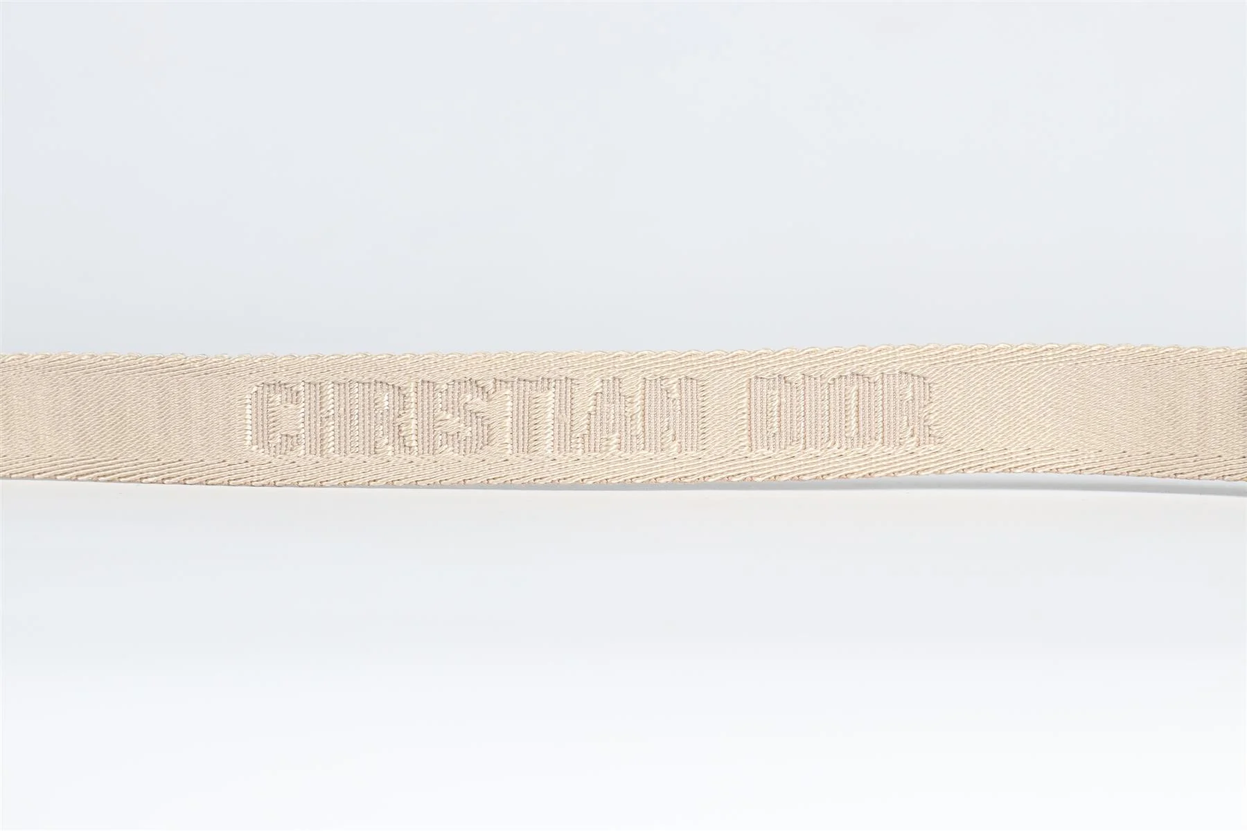 CHRISTIAN DIOR BEIGE CD FABRIC WAIST BELT ONE SIZE - Image 3