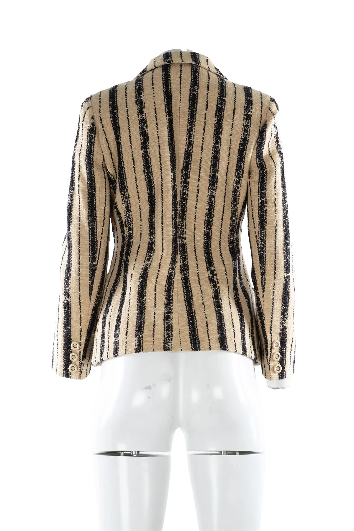 CHRISTIAN DIOR BEIGE COTTON BLAZER FR 38 UK 10 - Image 4