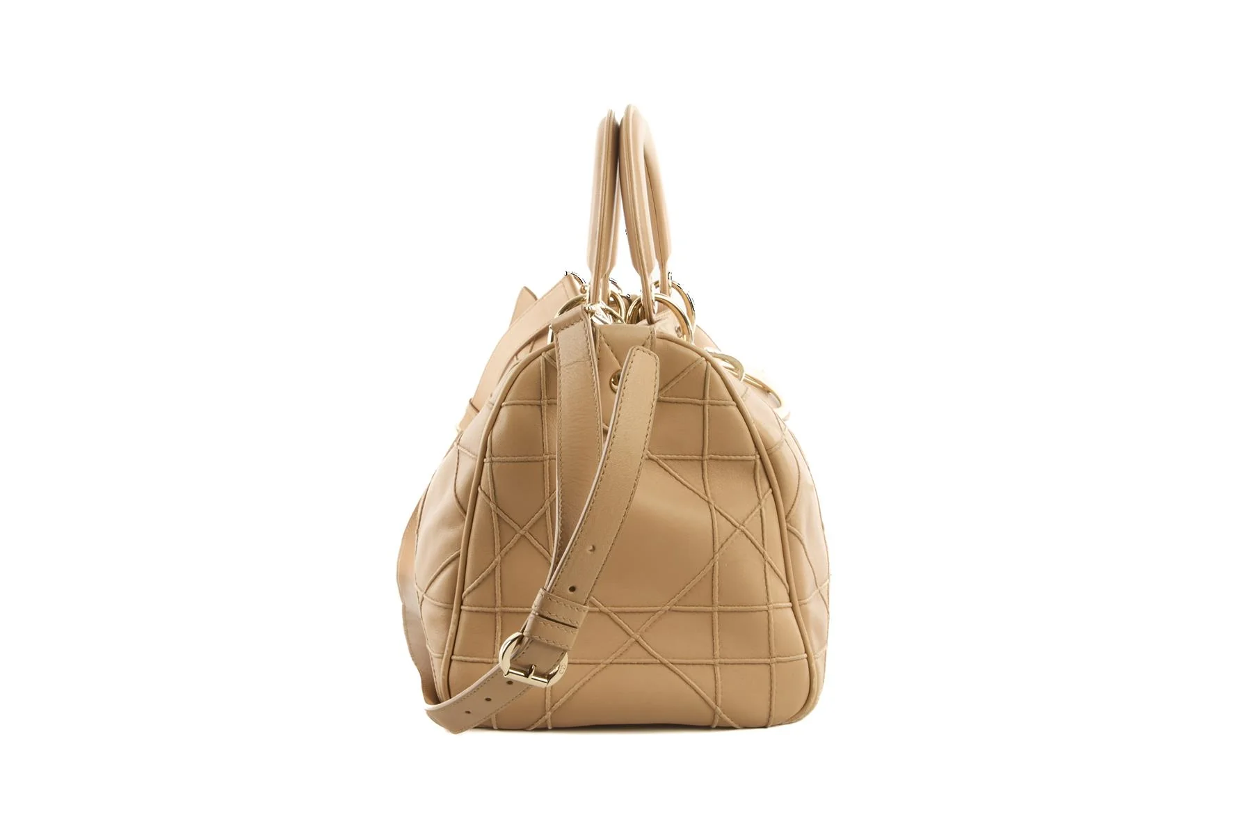 CHRISTIAN DIOR BEIGE GRANVILLE CANNAGE LEATHER TOTE BAG - Image 5
