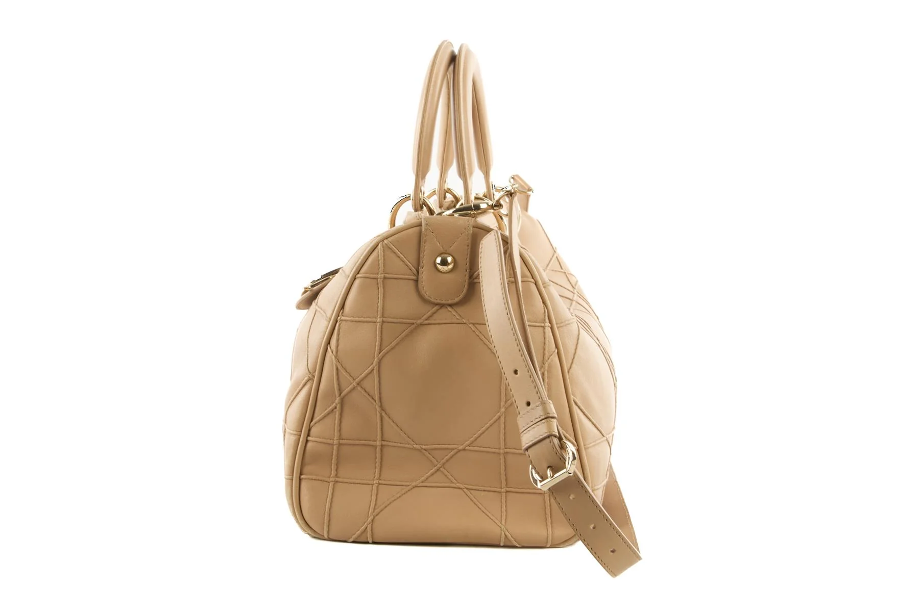 CHRISTIAN DIOR BEIGE GRANVILLE CANNAGE LEATHER TOTE BAG - Image 6