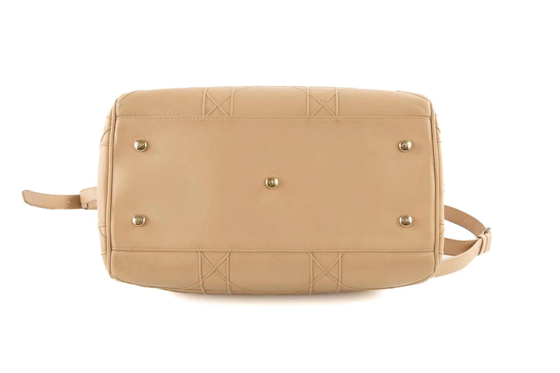 CHRISTIAN DIOR BEIGE GRANVILLE CANNAGE LEATHER TOTE BAG - Image 8