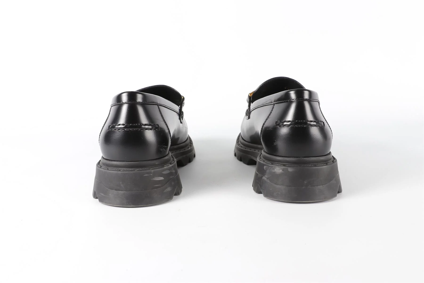 CHRISTIAN DIOR BLACK CODE LEATHER LOAFERS EU 38.5 UK 5.5 US 8.5 - Image 5