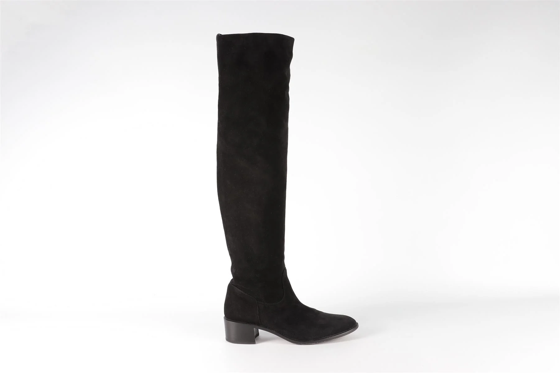 CHRISTIAN DIOR BLACK GLOBAL SUEDE OVER THE KNEE BOOTS EU 38.5 UK 5.5 US 8.5 - Image 2