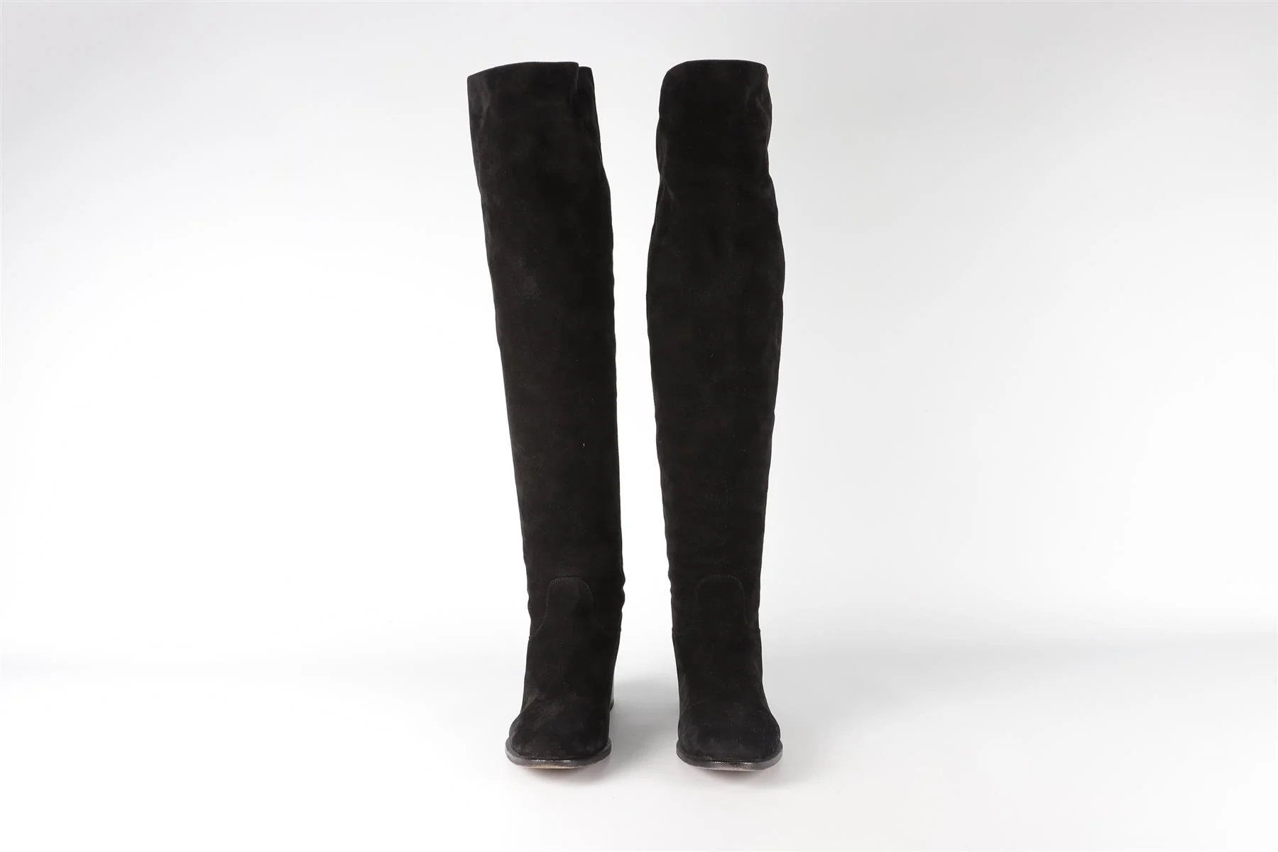 CHRISTIAN DIOR BLACK GLOBAL SUEDE OVER THE KNEE BOOTS EU 38.5 UK 5.5 US 8.5 - Image 3