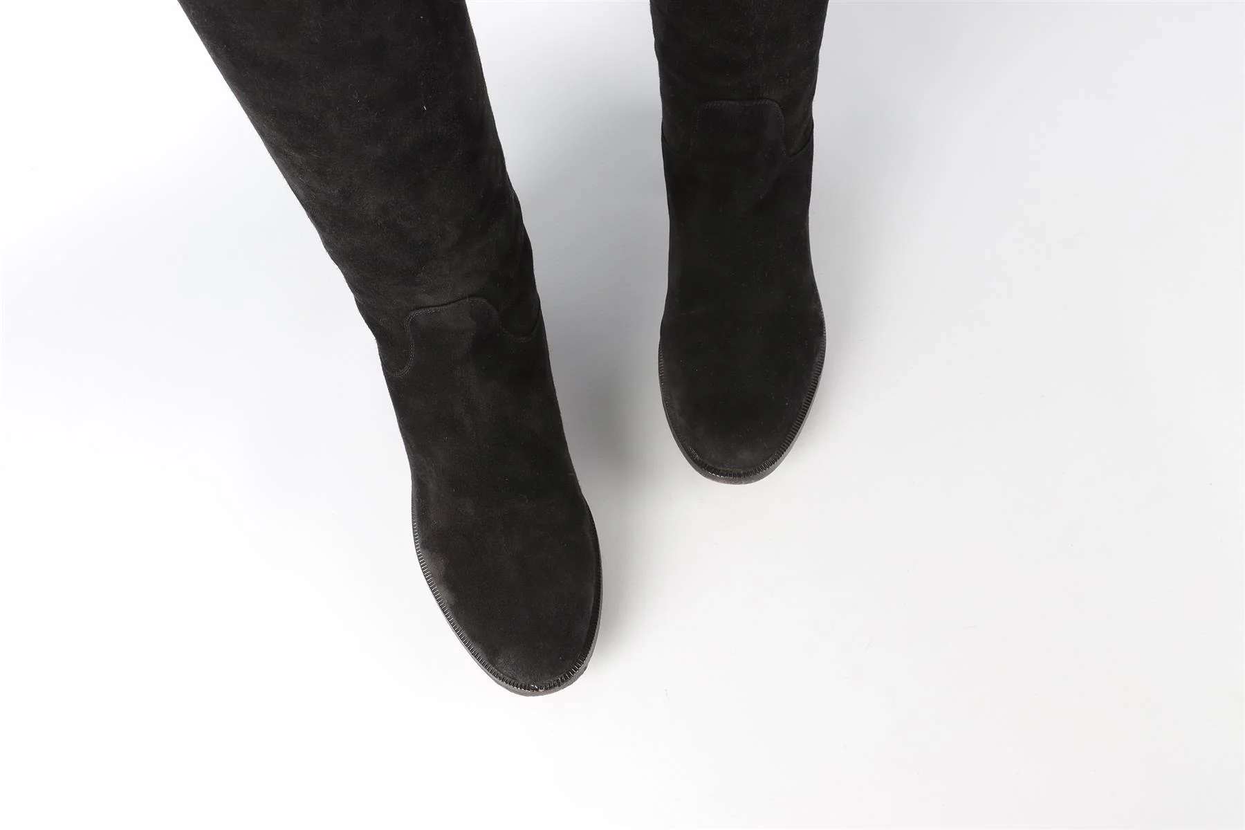 CHRISTIAN DIOR BLACK GLOBAL SUEDE OVER THE KNEE BOOTS EU 38.5 UK 5.5 US 8.5 - Image 4
