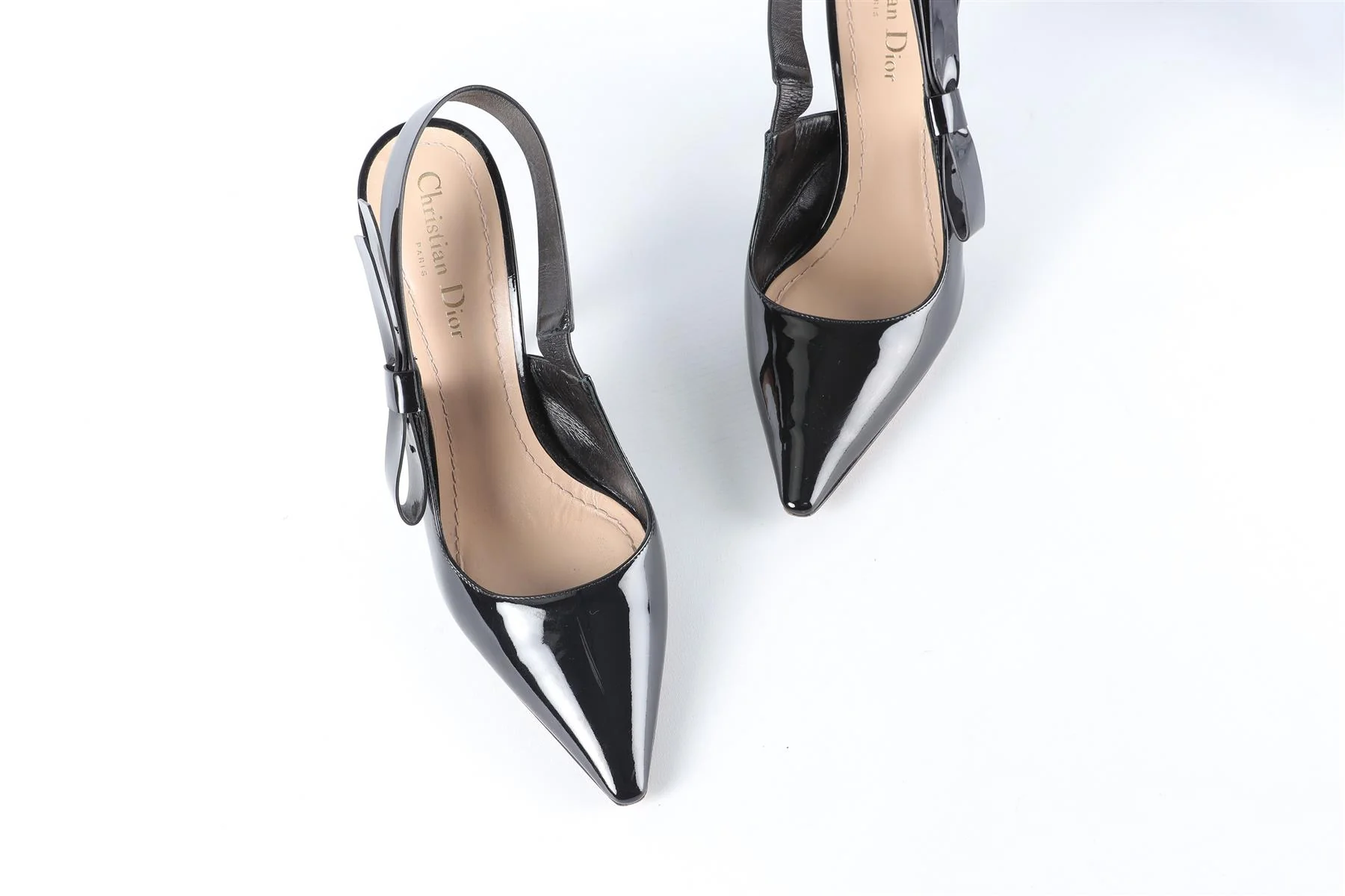 CHRISTIAN DIOR BLACK J'ADIOR LEATHER SLINGBACK PUMPS EU 39 UK 6 US 9 - Image 4