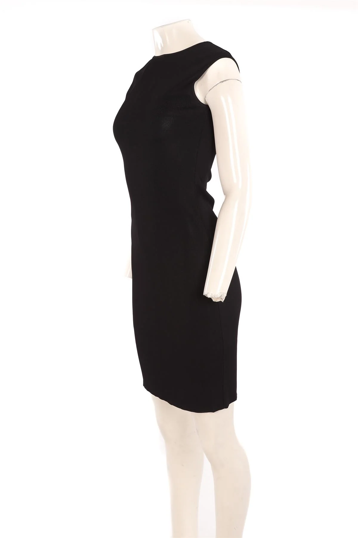 CHRISTIAN DIOR BLACK KNIT MIDI DRESS SMALL - Image 3