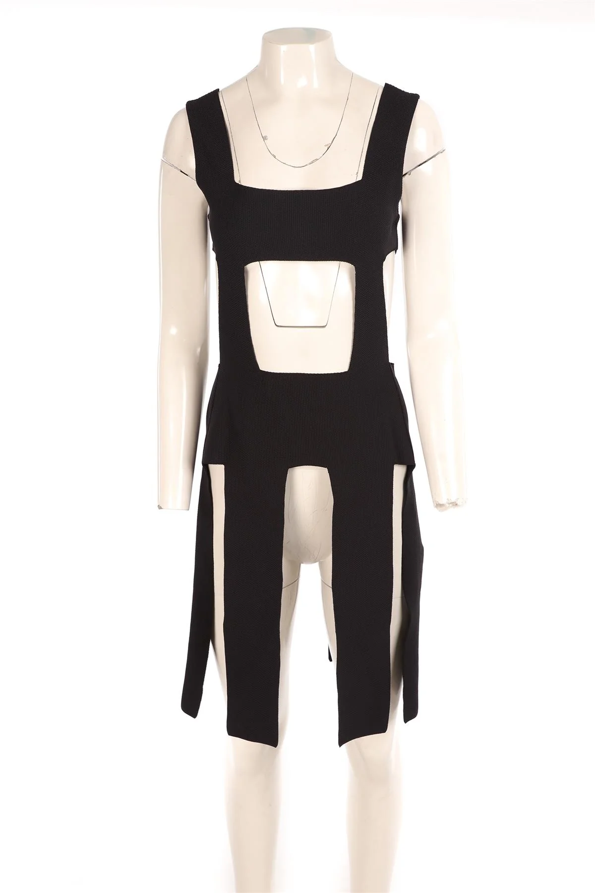 CHRISTIAN DIOR BLACK KNIT TOP FR 36 UK 8 - Image 2