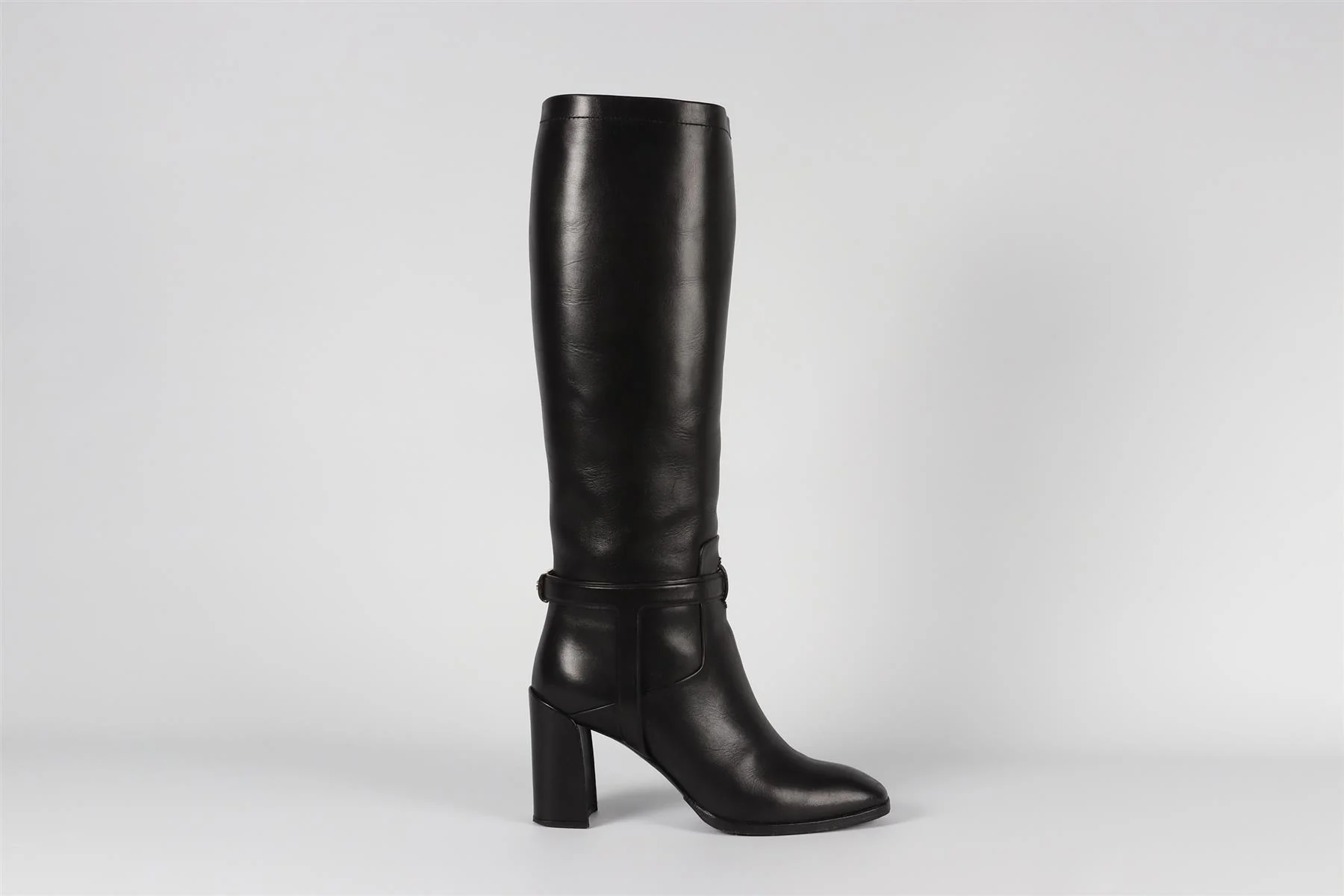 CHRISTIAN DIOR BLACK LEATHER KNEE HIGH BOOTS EU 39 UK 6 US 9 - Image 2