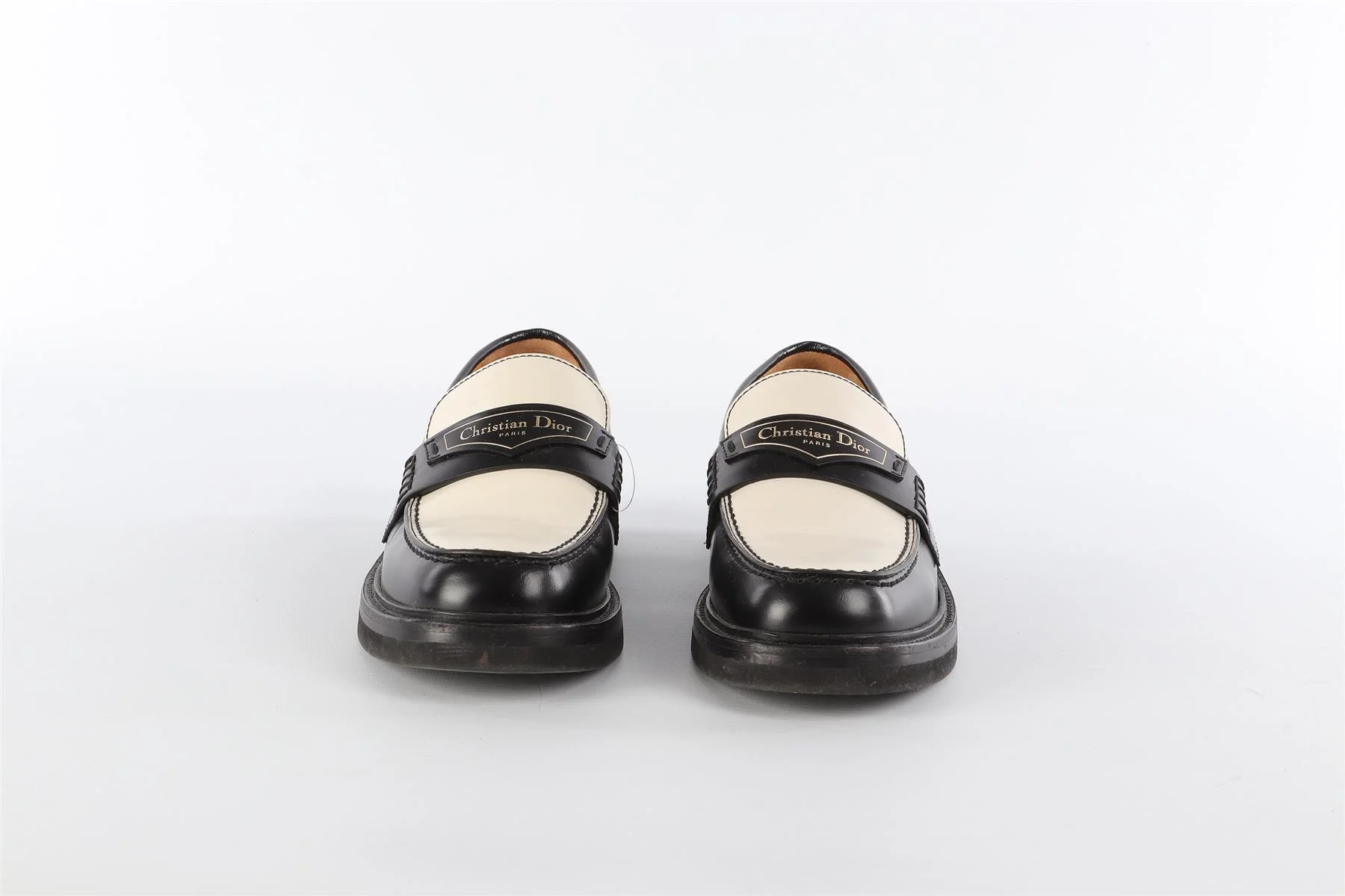 CHRISTIAN DIOR BLACK LEATHER LOAFERS EU 37 UK 4 US 6.5 - Image 3
