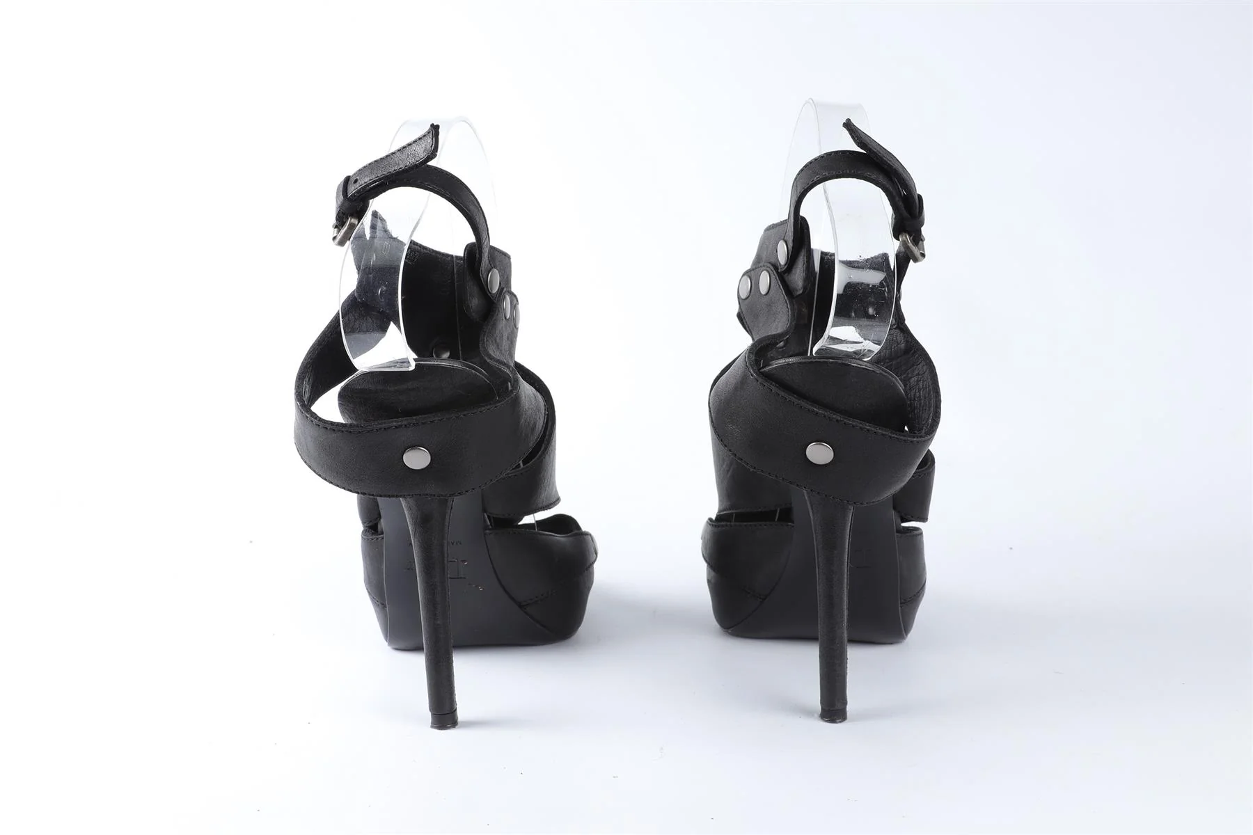 CHRISTIAN DIOR BLACK LEATHER SANDALS EU 39 UK 6 US 9 - Image 5