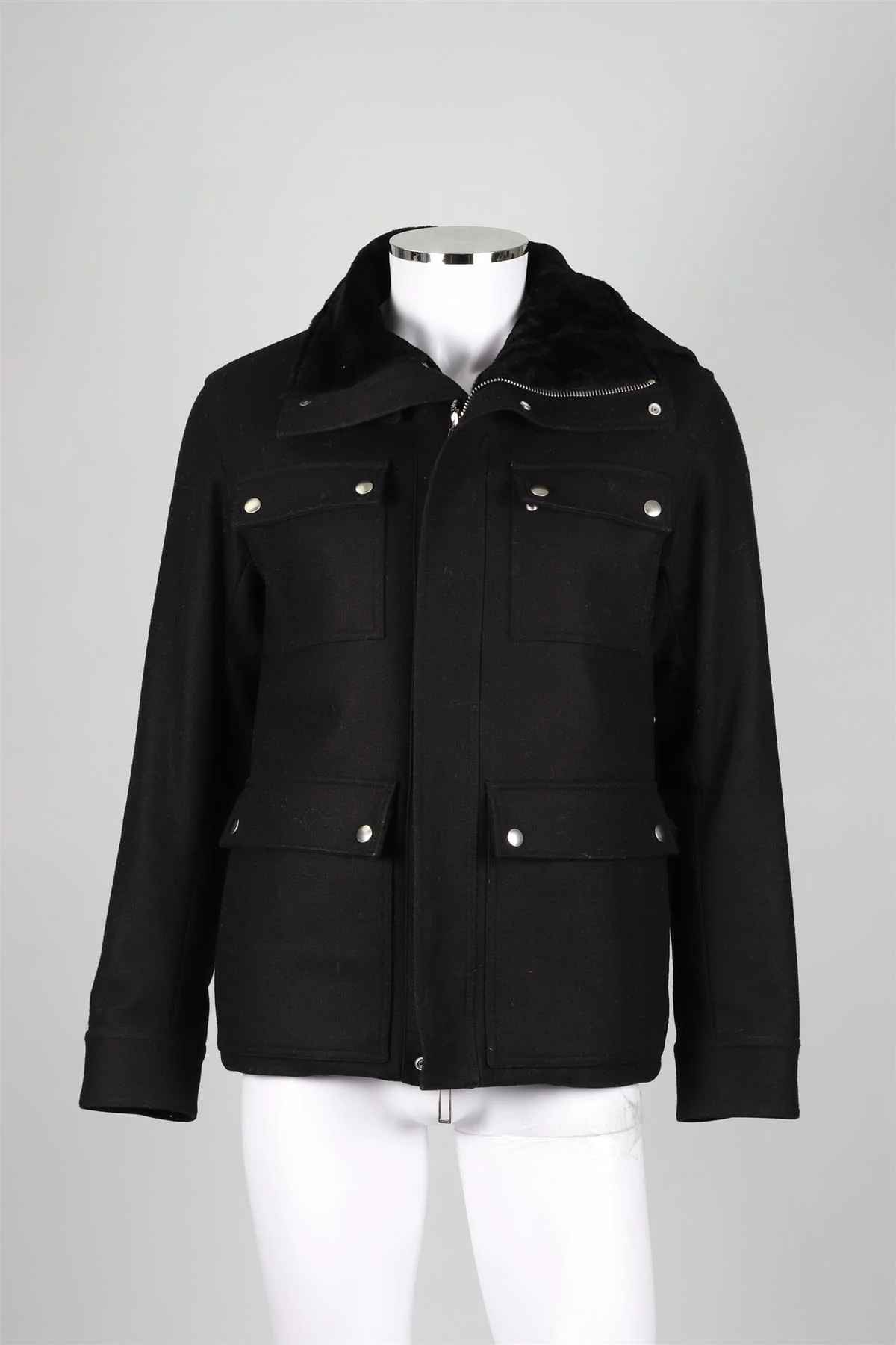 CHRISTIAN DIOR BLACK MEN'S WOOL BLEND JACKET IT 48 UK 38 - Image 2