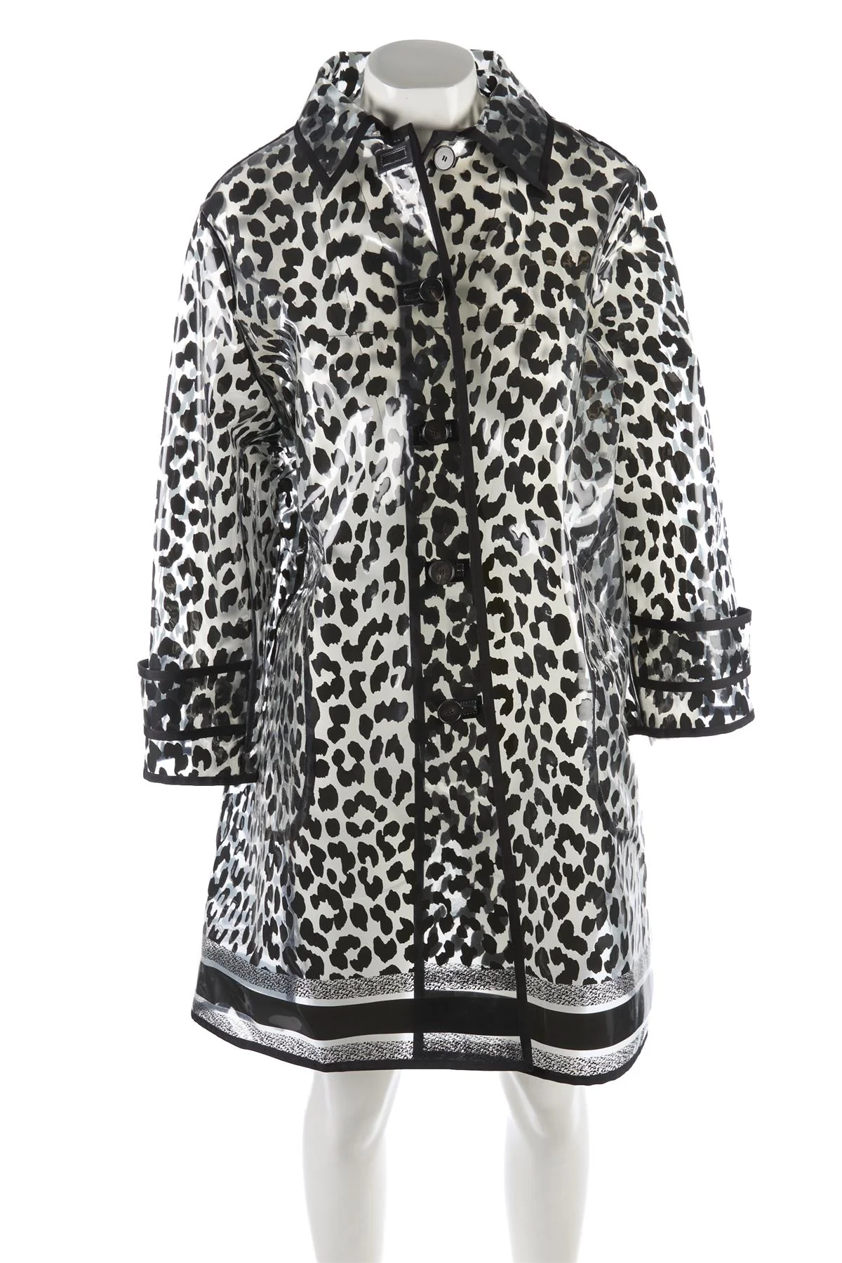 CHRISTIAN DIOR BLACK OBLIQUE VINYL COAT FR 40 UK 12 - Image 2