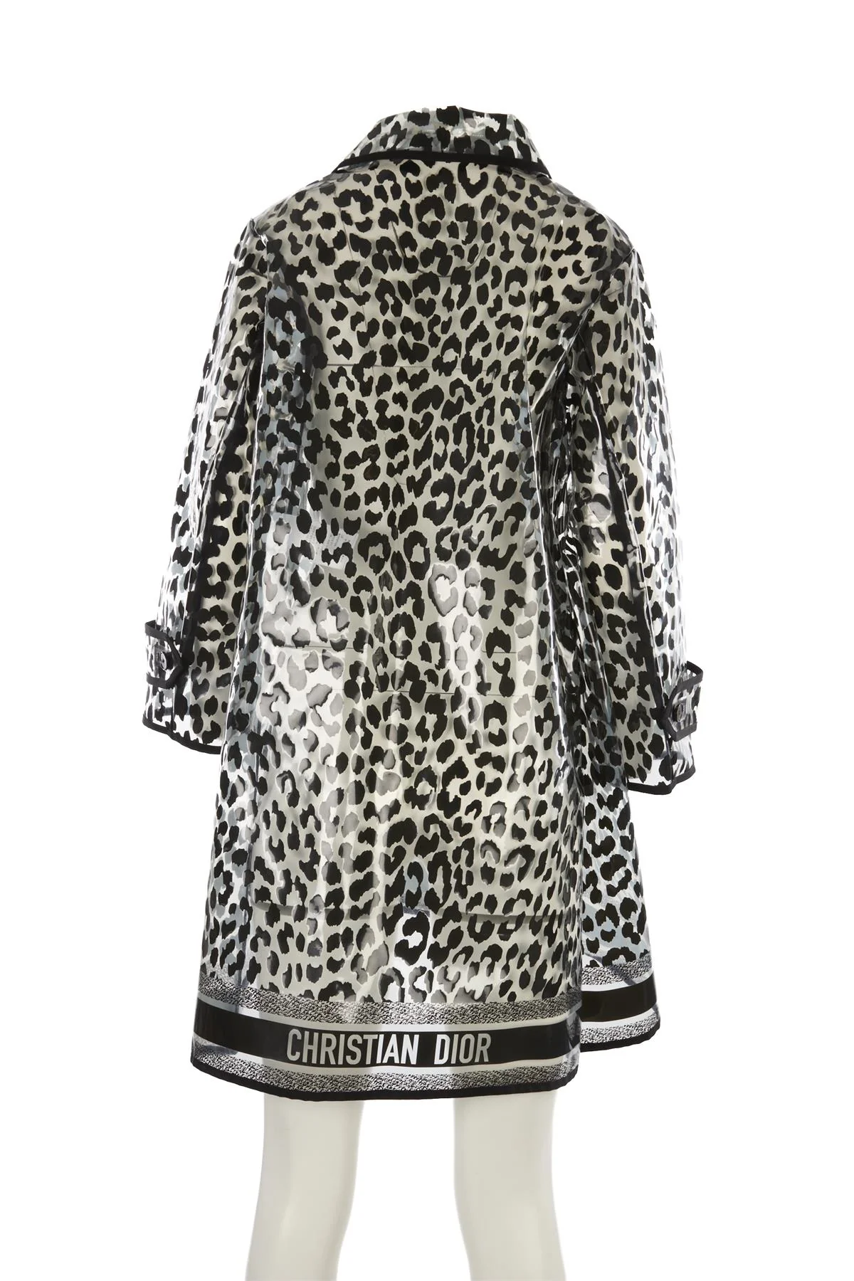 CHRISTIAN DIOR BLACK OBLIQUE VINYL COAT FR 40 UK 12 - Image 4