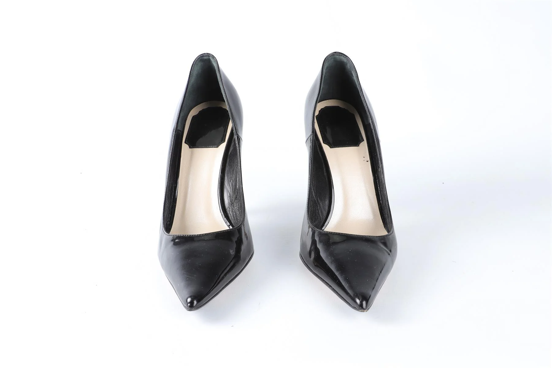 CHRISTIAN DIOR BLACK PATENT LEATHER PUMPS EU 37.5 UK 4.5 US 7.5 - Image 3