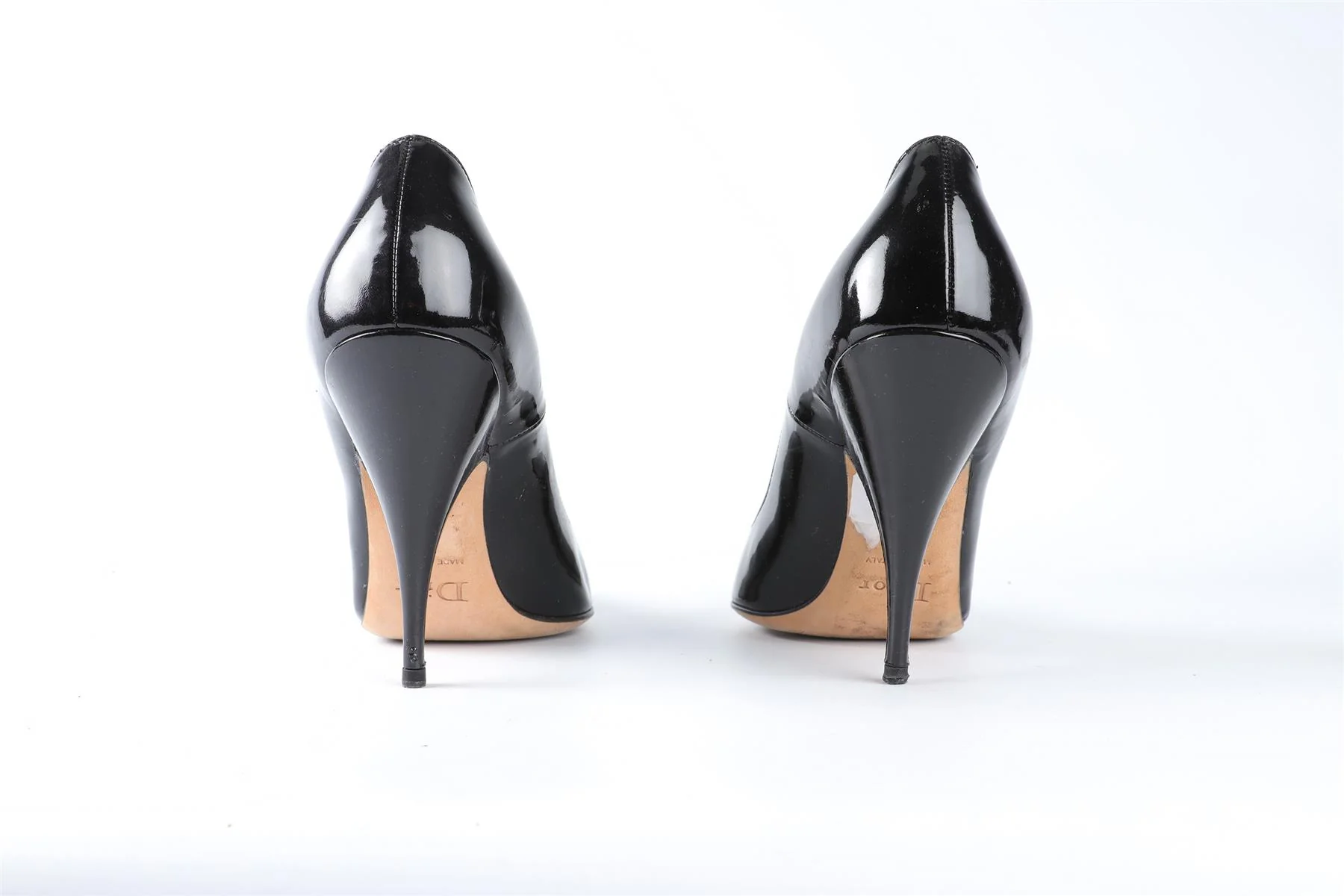 CHRISTIAN DIOR BLACK PATENT LEATHER PUMPS EU 37.5 UK 4.5 US 7.5 - Image 5