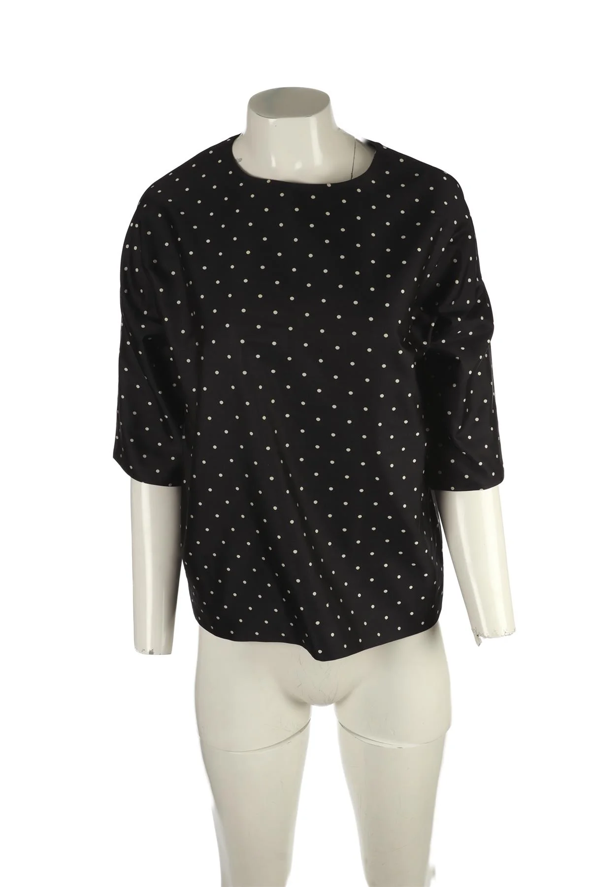 CHRISTIAN DIOR BLACK SILK TOP FR 36 UK 8 - Image 2