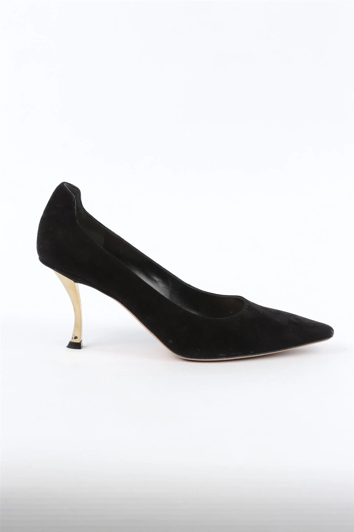 CHRISTIAN DIOR BLACK SUEDE PUMPS EU 38 UK 5 US 8 - Image 2