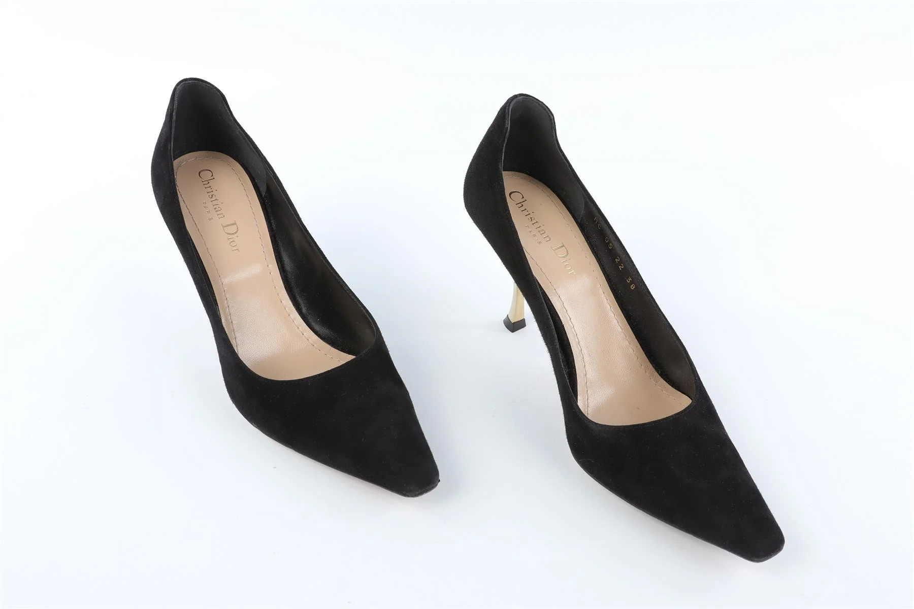 CHRISTIAN DIOR BLACK SUEDE PUMPS EU 38 UK 5 US 8 - Image 5