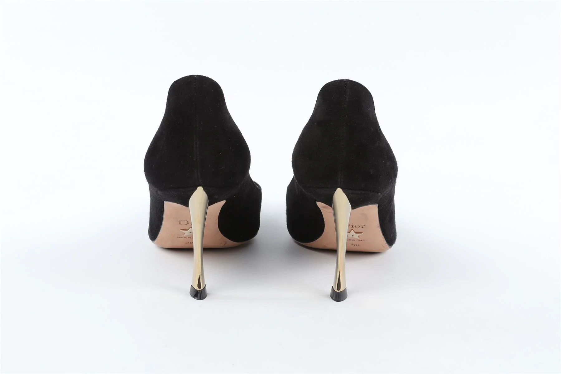 CHRISTIAN DIOR BLACK SUEDE PUMPS EU 38 UK 5 US 8 - Image 6