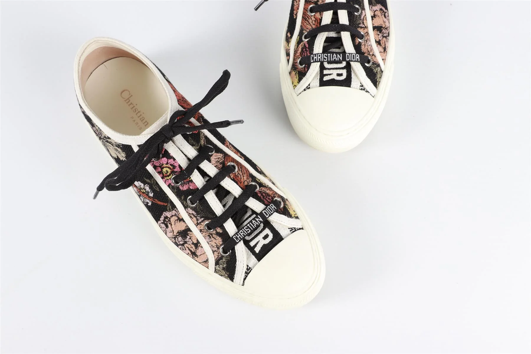 CHRISTIAN DIOR BLACK WALK'N'DIOR CANVAS SNEAKERS - Image 4