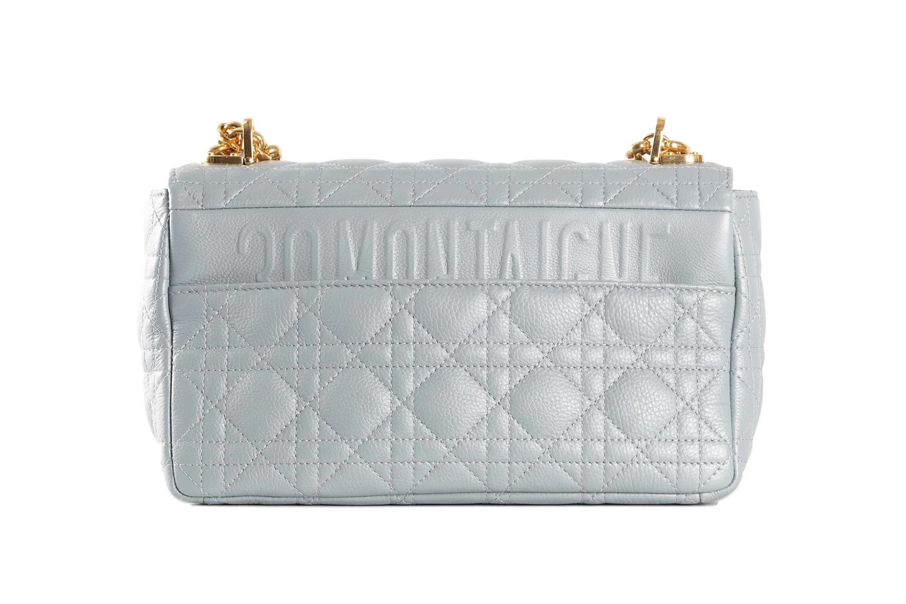 CHRISTIAN DIOR BLUE CARO MEDIUM CARO CANNAGE LEATHER SHOULDER BAG - Image 7