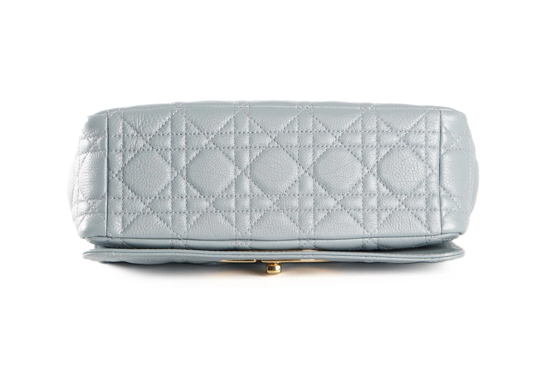 CHRISTIAN DIOR BLUE CARO MEDIUM CARO CANNAGE LEATHER SHOULDER BAG - Image 8