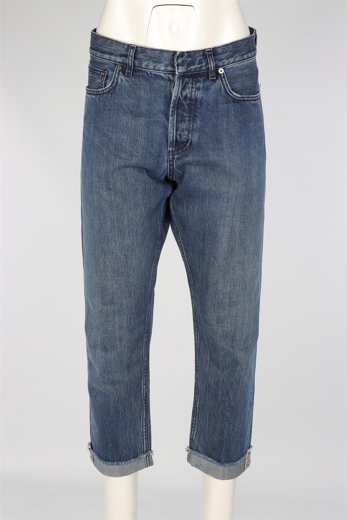 CHRISTIAN DIOR BLUE HIGH RISE STRAIGHT LEG JEANS FR 40 UK 12 - Image 2