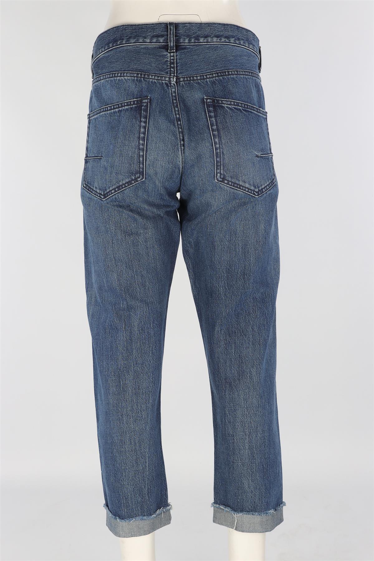 CHRISTIAN DIOR BLUE HIGH RISE STRAIGHT LEG JEANS FR 40 UK 12 - Image 4