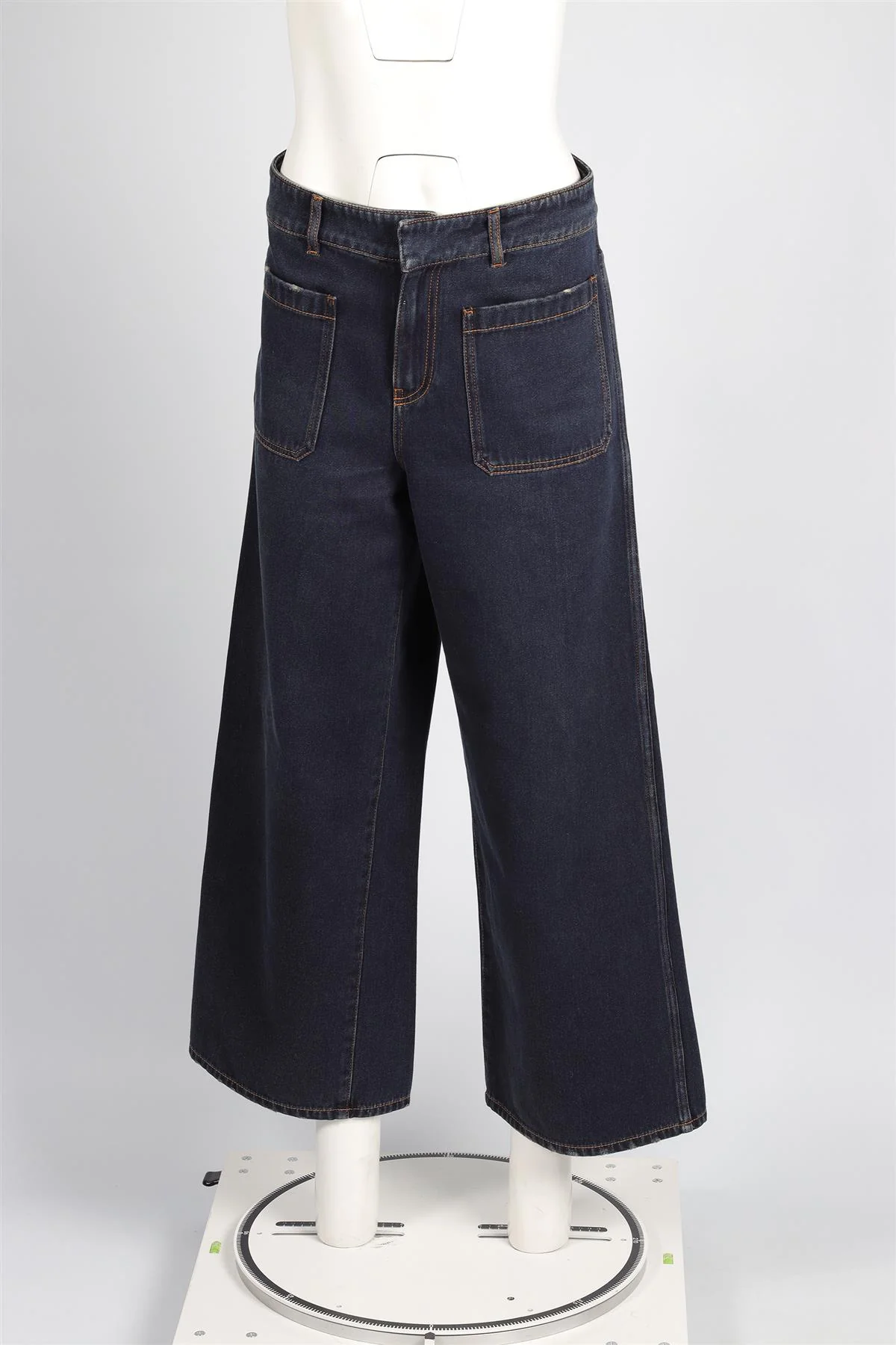 CHRISTIAN DIOR BLUE HIGH RISE WIDE LEG JEANS FR 40 UK 12 - Image 2