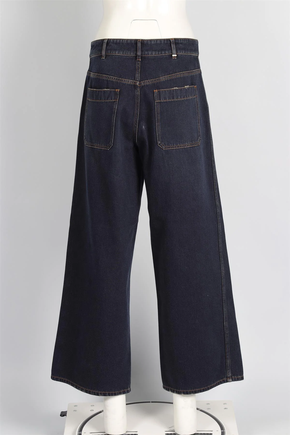 CHRISTIAN DIOR BLUE HIGH RISE WIDE LEG JEANS FR 40 UK 12 - Image 4