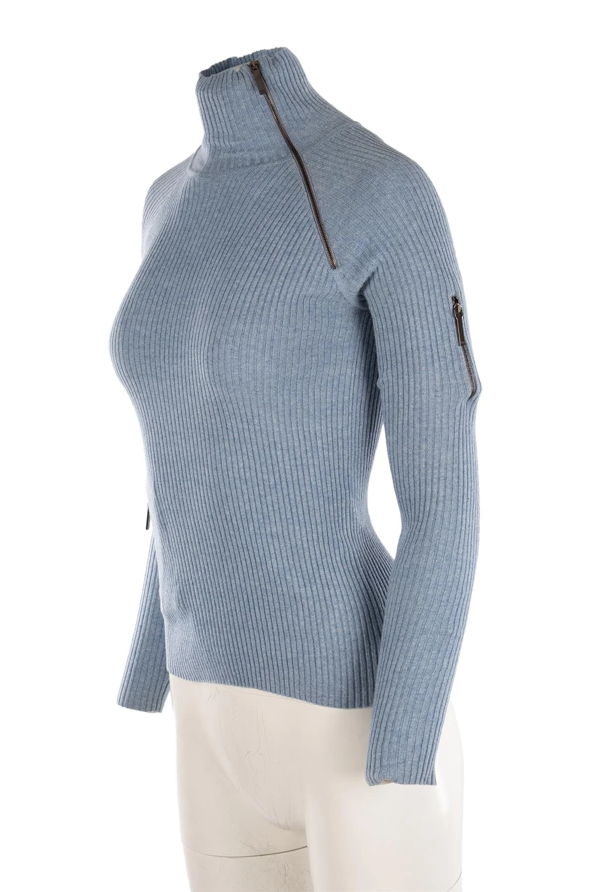 CHRISTIAN DIOR BLUE KNIT SWEATER FR 36 UK 8 - Image 2