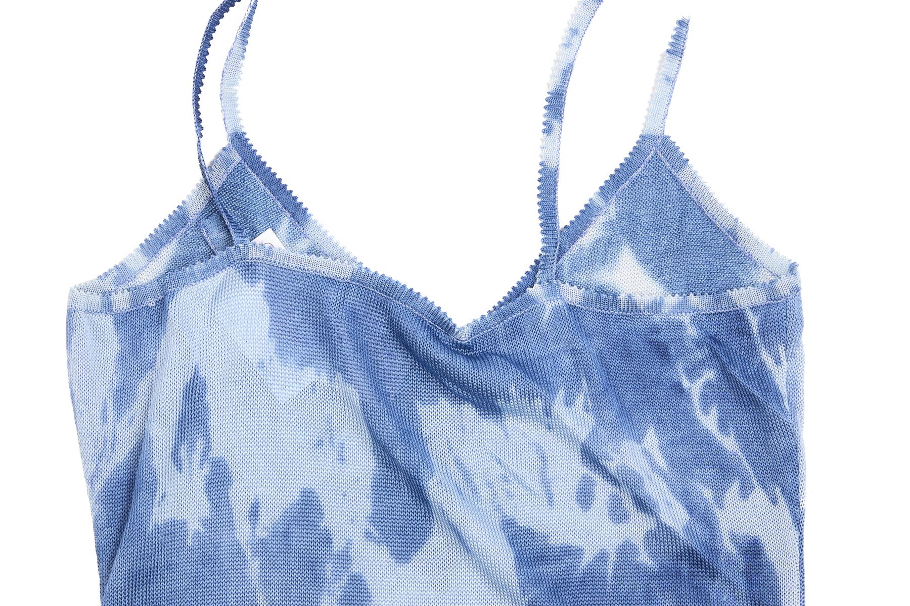 CHRISTIAN DIOR BLUE KNIT TOP FR 36 UK 8 - Image 5