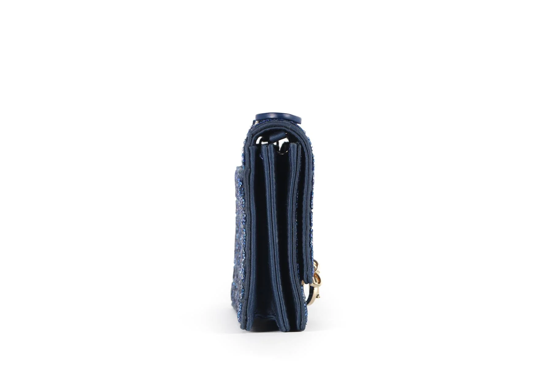 CHRISTIAN DIOR BLUE MY DIOR MINI BEAD AND SATIN CLUTCH - Image 5