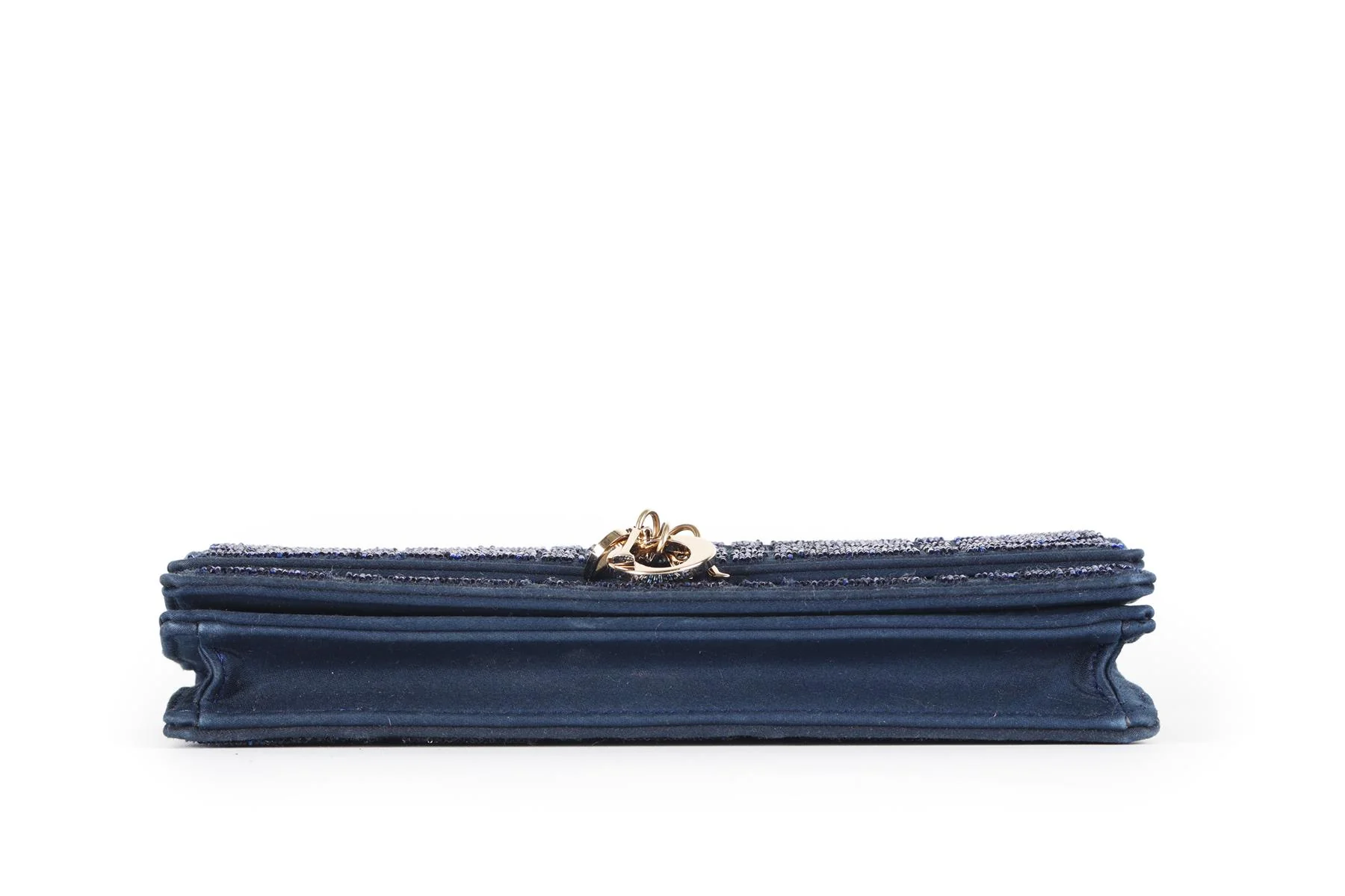 CHRISTIAN DIOR BLUE MY DIOR MINI BEAD AND SATIN CLUTCH - Image 8
