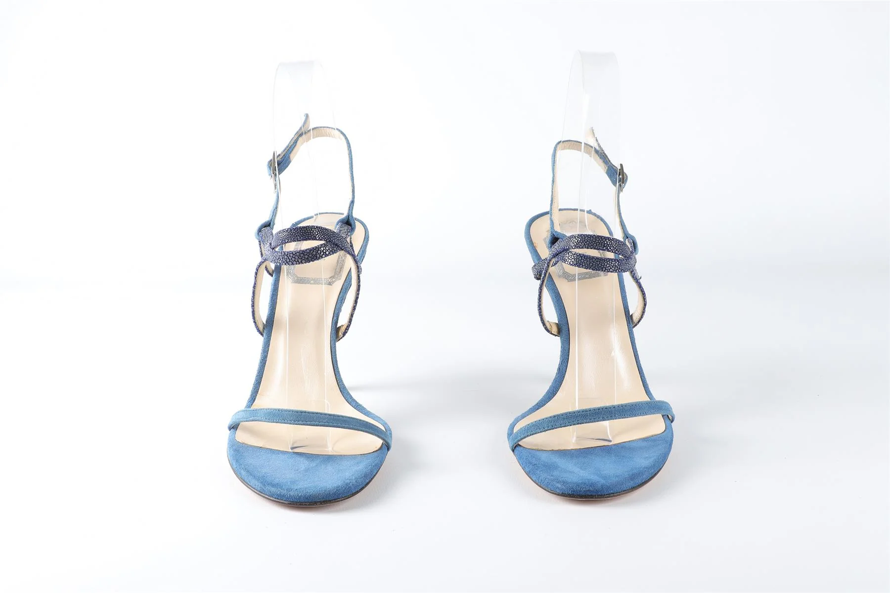 CHRISTIAN DIOR BLUE SUEDE SANDALS EU 36 UK 3 US 6 - Image 3