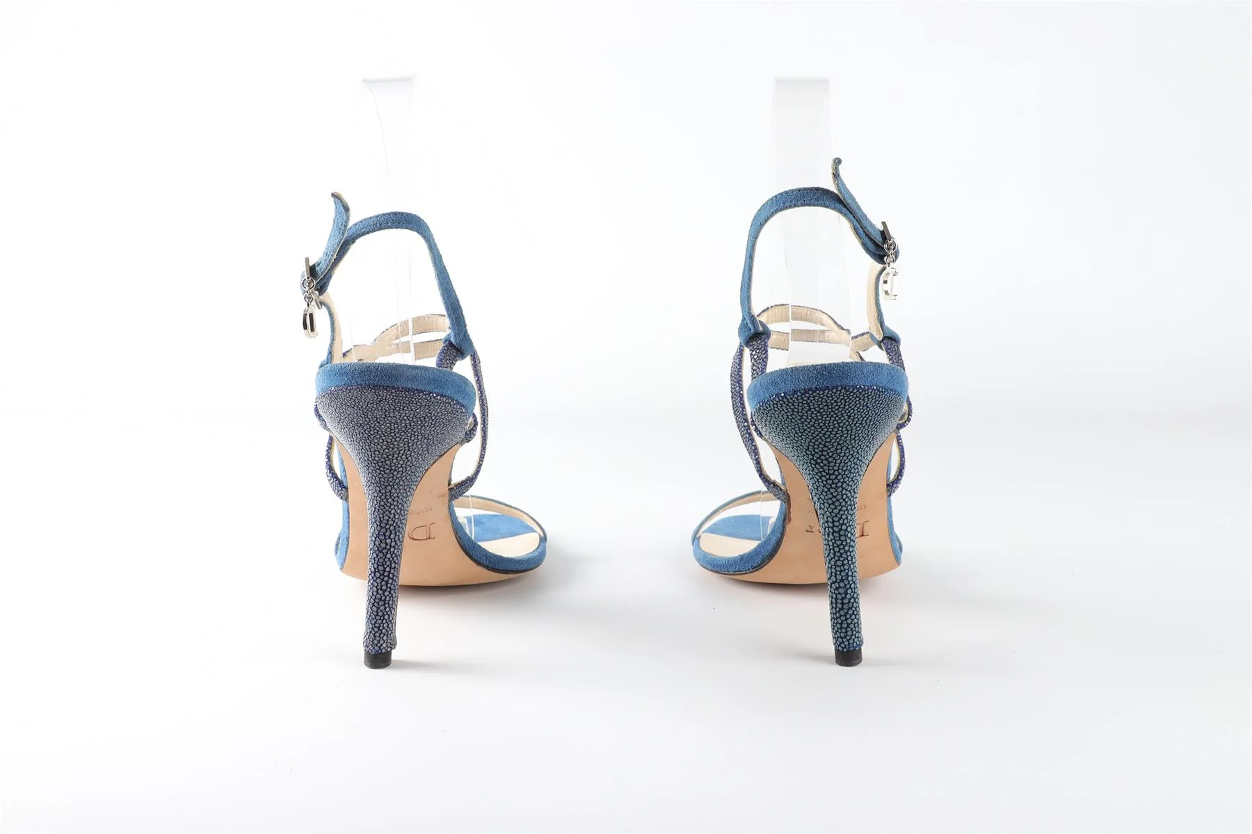 CHRISTIAN DIOR BLUE SUEDE SANDALS EU 36 UK 3 US 6 - Image 5