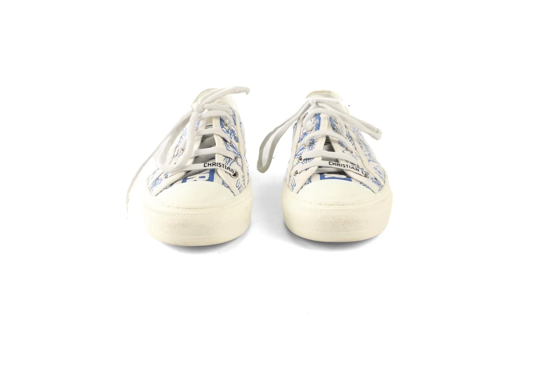 CHRISTIAN DIOR BLUE WALK'N'DIOR CANVAS SNEAKERS EU 39 UK 6 US 9 - Image 3